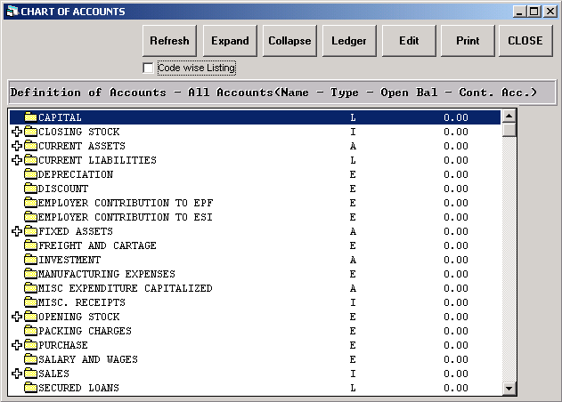 Chart Of Accounts Download